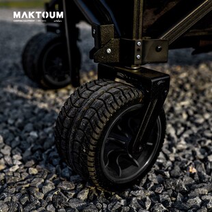 马科途MAKTOUM新款全铝合金黑户外营地车露营车聚拢折叠野营推车