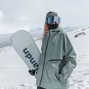 南恩滑雪服女单板2023新款双板防水小众滑雪衣美式专业男款雪服