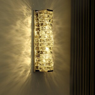 轻奢水晶壁灯轻奢高级感主卧床头壁灯一对客厅灯背景墙卧室过道灯