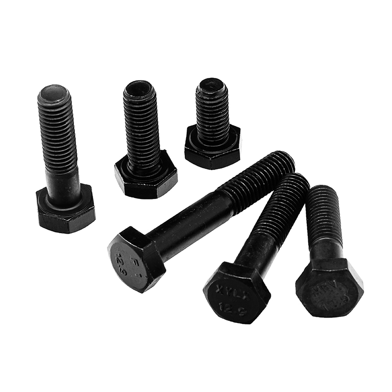 12.9级外六角螺丝黑色高强度碳钢加硬罗螺栓丝M4M5M6M8M10M12盒装