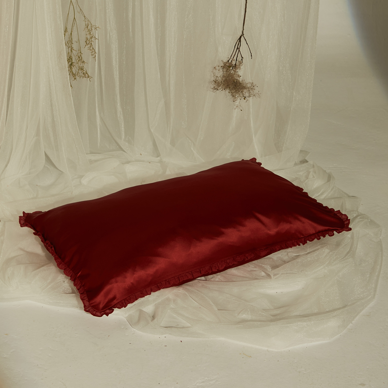 keytomoon月之匙枕套夏季单人真丝桑蚕丝单个48cmx74cm结婚礼物