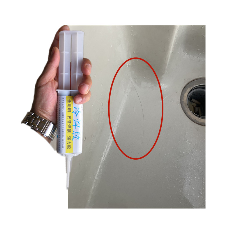 洗脸盆裂缝修补瓷砖胶人造石洗衣池洗碗盆裂纹漏水陶瓷洗手盆补漏