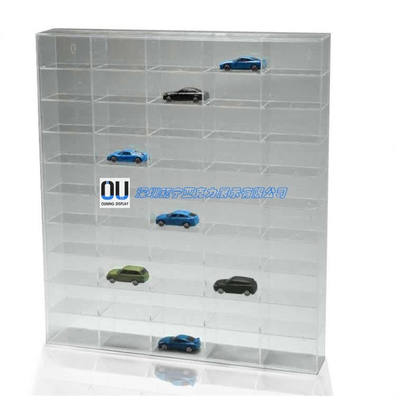 1:64玩具车模展示架亚克力模型收纳架小汽车陈列架透明挂墙储藏柜
