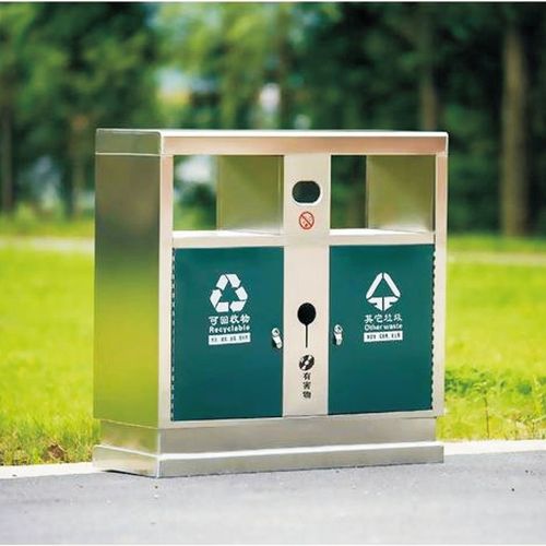 四川大号户外不锈钢市政设施环卫垃圾桶街道分类垃圾亭可印字