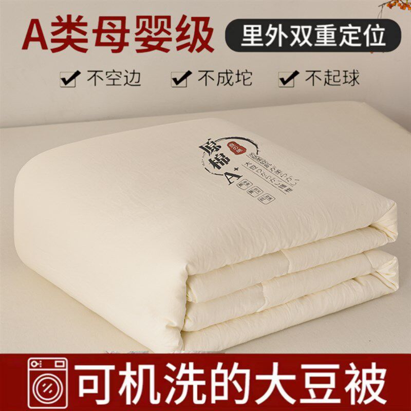 全棉可水洗夏凉被空调被纯棉加厚春秋冬被棉被芯可机洗新款可裸睡