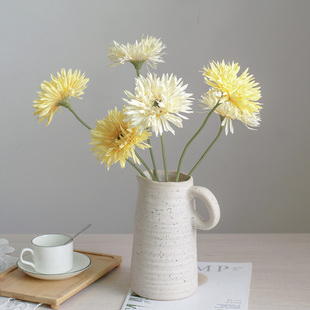 非洲菊扶郎花仿真花束客厅餐x桌假花摆件雏菊绢花装饰花艺插花摆