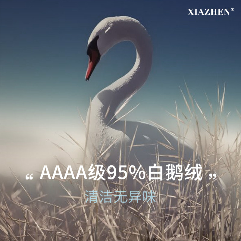 霞珍春秋被暖气被可水洗白鹅绒被羽绒被冬季薄被子机洗被芯冬单人