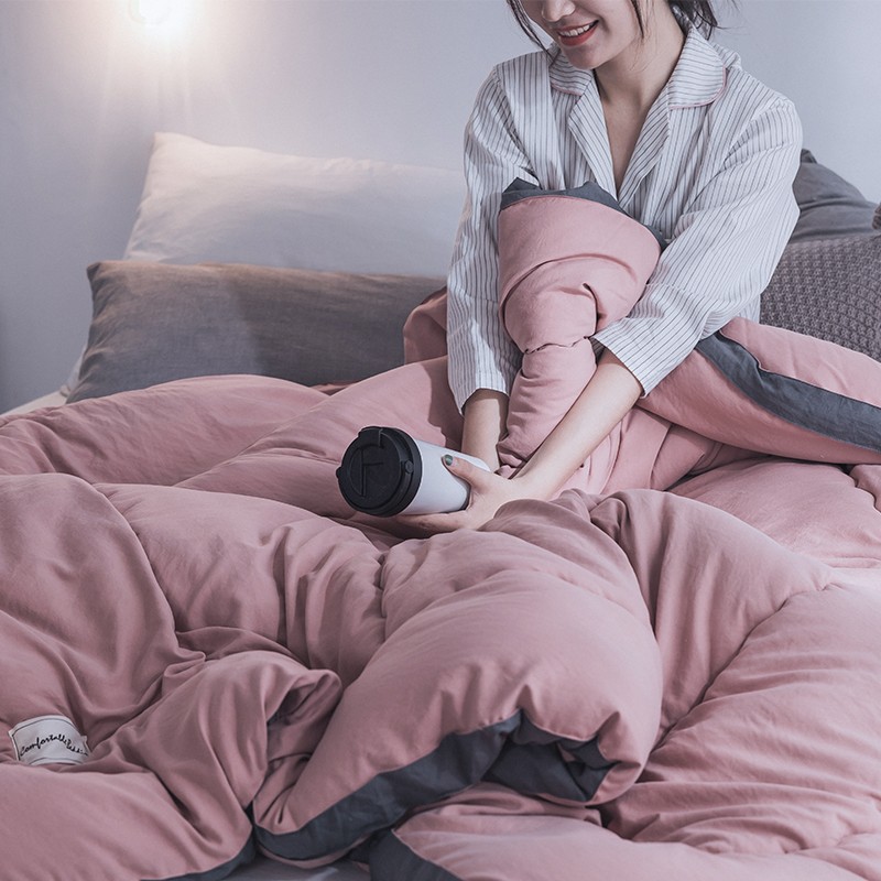 米妍春秋被被子5/7斤双人被芯加厚保暖学生纤维冬被宿舍单人床