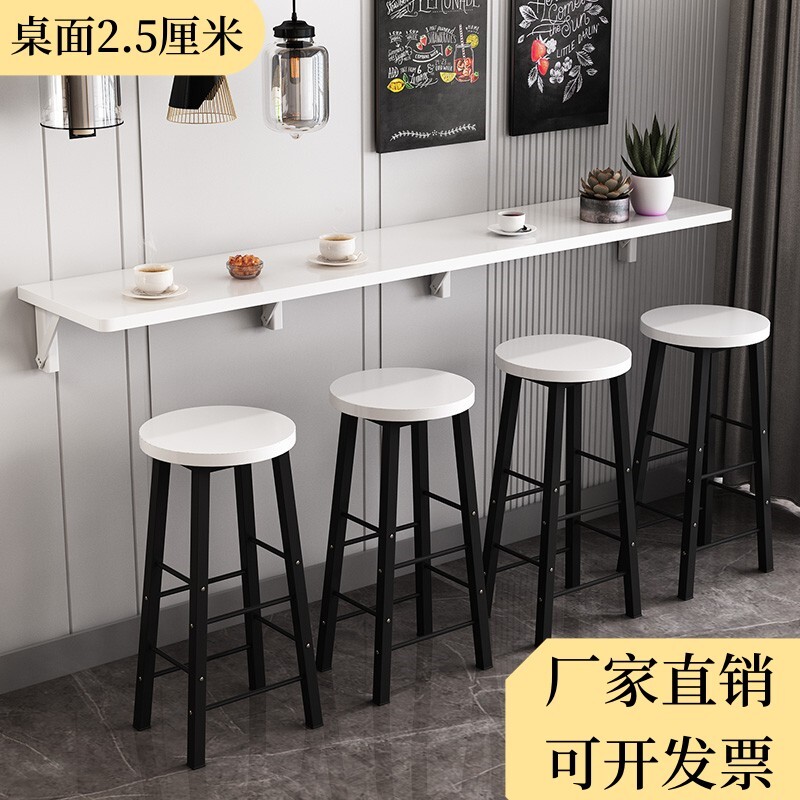 墙上折叠置物架厨房壁挂小桌子餐桌D电脑桌长条窄桌奶茶店吧台加