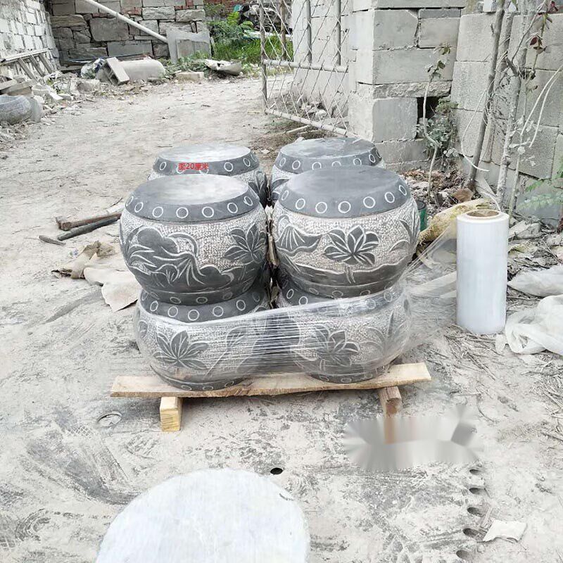 石墩子底座石柱墩大理石底座青石柱顶柱皮圆M墩空心柱础石柱脚面1