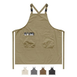 防泼水交叉背带围裙厨房餐饮烘焙奶茶店咖啡店美甲店定制logo印字