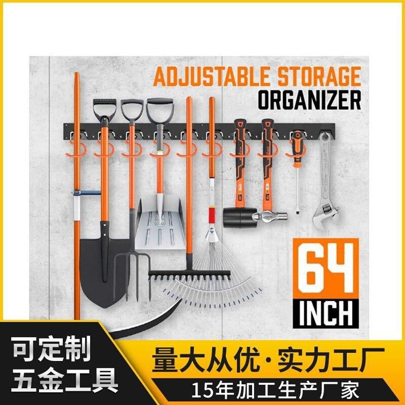 新型料背金1板属挂 拖把铁锹多钩功塑能工具收纳挂钩挂条
