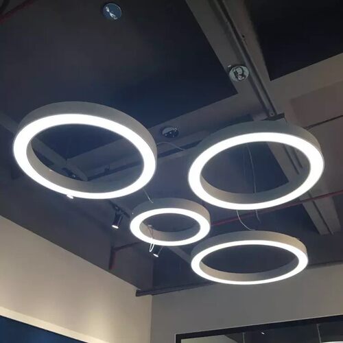 定制圆形圆环吊灯工业风圆圈灯led现代简约酒店大堂工程环形灯具