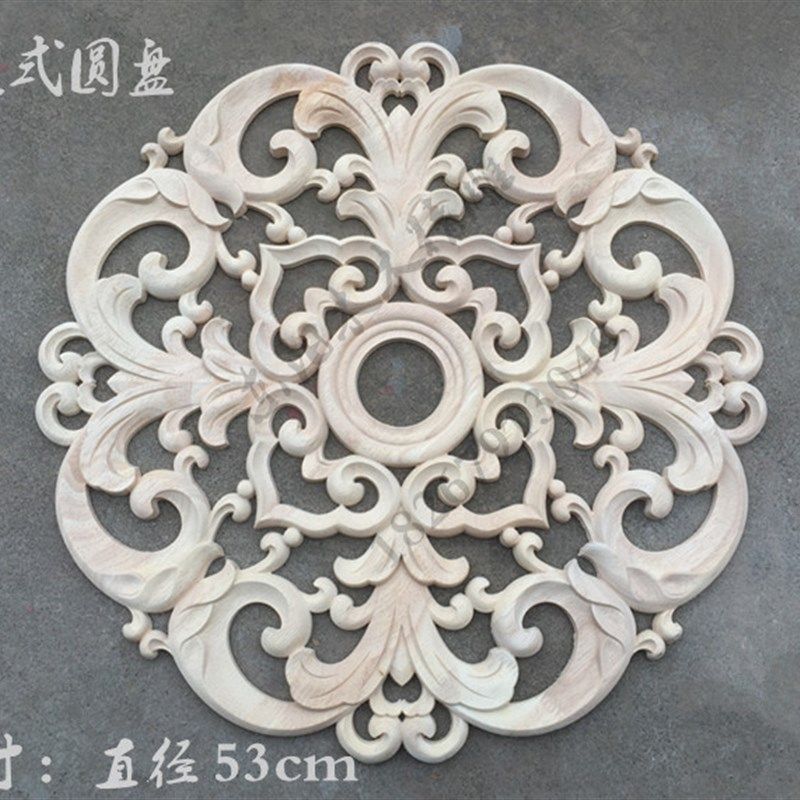 实木家具贴花 欧k式圆盘 柜子柜门装饰门花欧式木雕花片圆盘
