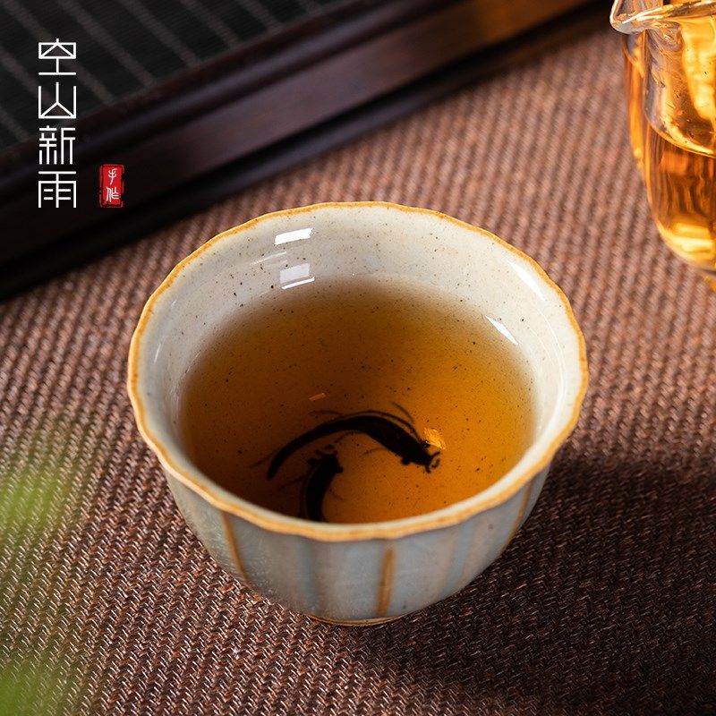 手绘青花瓷主人杯单杯个人专用陶瓷功夫茶具茶杯品茗杯子小茶碗,餐饮具,茶杯,淘宝优惠券,粉丝福利购,淘宝优惠卷