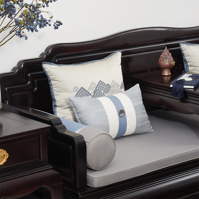 红木沙发靠垫定制抱枕中式腰枕套罩长方形抱枕套45x45不含芯靠枕