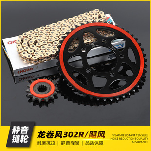 适配贝纳利龙卷风302R/s252R 飓风302静音牙盘大小飞链轮油封链条