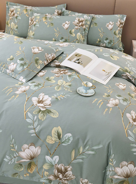 全棉被套单件100纯棉秋冬加厚宿舍单人被罩枕套150x200x2Z30四件