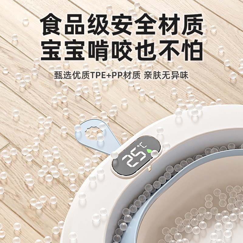 浴盆婴儿洗澡盆大号可折叠儿童泡澡盆幼儿小孩家用新生儿洗浴恒温