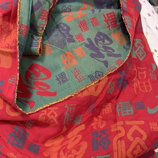 A类色织双层纱百福被纱布面料