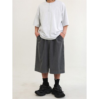 TRIFFER阔版七分裤宽边裤脚时髦休闲男女款