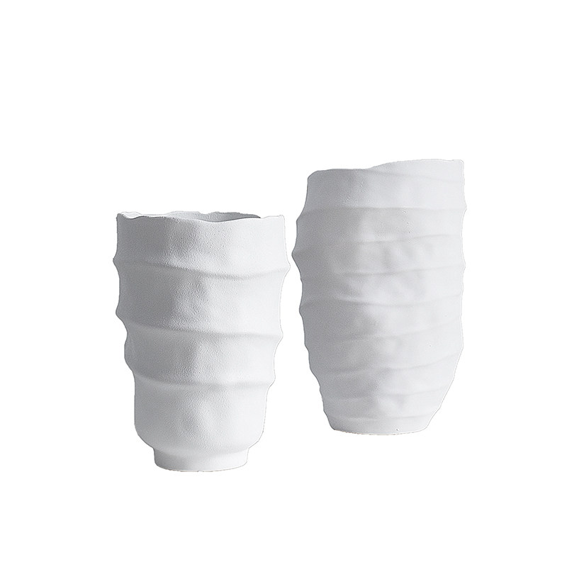 现代简约白色陶瓷干花花瓶 客厅餐桌装饰花器 样板间艺术花插摆件,家居饰品,花瓶,淘宝优惠券,粉丝福利购,淘宝优惠卷