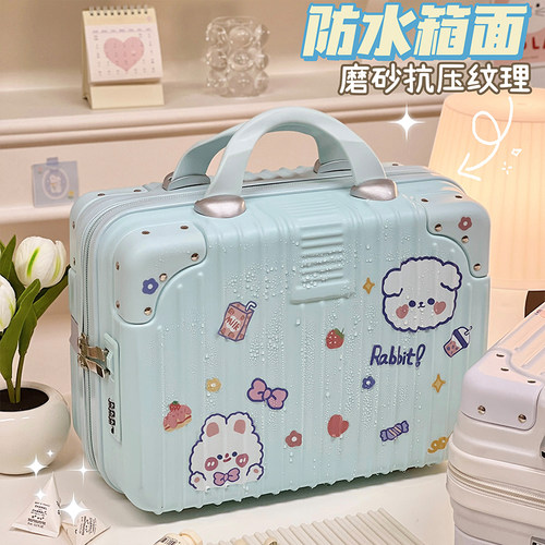 带密码锁化妆箱便携手提化妆品收纳箱旅行箱耐磨抗压便携防水箱子