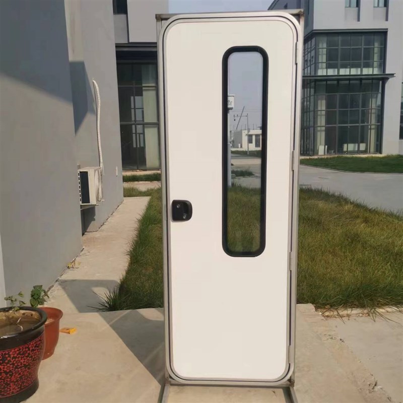 房车乘客门玻璃钢板门铝合金门圆角门改装车商务车门直角门订做门