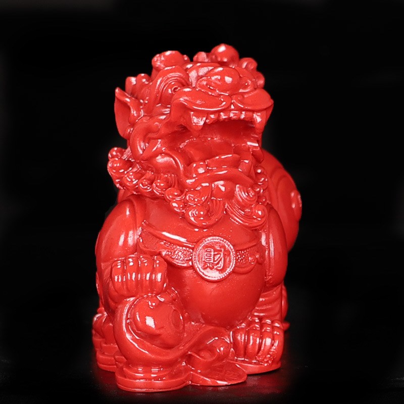 红朱砂貔貅摆件客厅高档次百财旺宅I客厅摆件装饰品玄关摆件