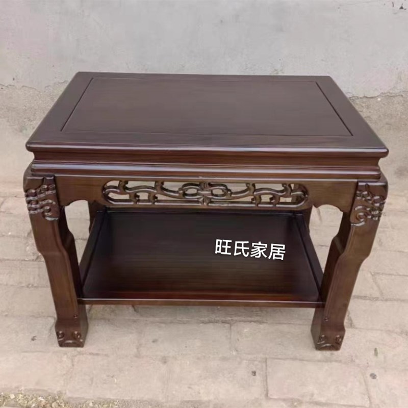 花架实木超承重盆景架o鱼缸架奇石桌工艺品底座木质仿古置物架客