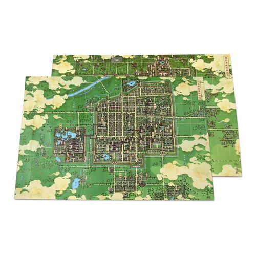 汉唐 长安城手o绘地图 文创地图 古都历史地图