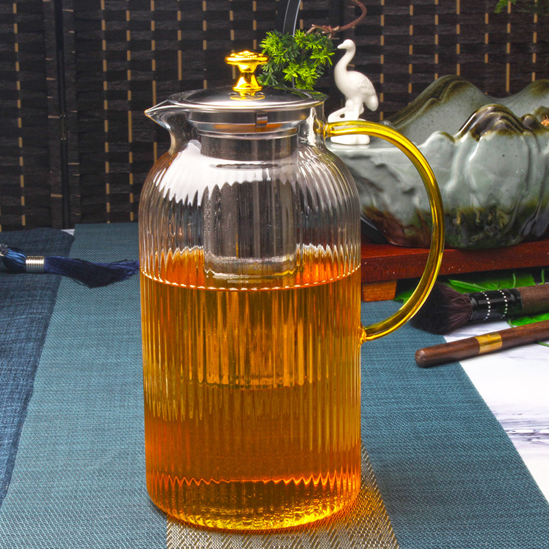 超大玻璃茶壶泡茶壶茶水过滤办公家用加厚茶具R耐热耐高温煮水壶