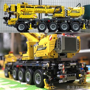 工程吊车大型塔吊科技机械高难度益智8-14岁拼装汽车玩具积木模型