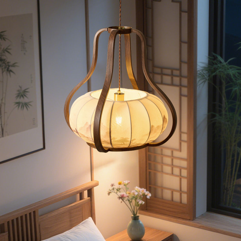 2025新款宋代美学饭厅专用梨子吊灯新中式中国风吧台原木中古风,家装灯饰光源,餐厅吊灯,淘宝优惠券,粉丝福利购,淘宝优惠卷
