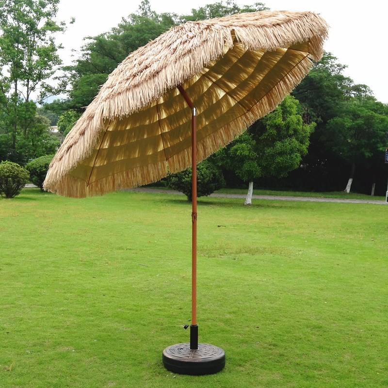 大户外茅草伞沙滩伞折叠太阳伞稻草伞遮阳伞景区伞雨伞别墅庭院伞