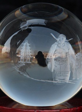 可定制桃木水晶球摆件底座定做实木水晶球底座托圆形方形托架摆件