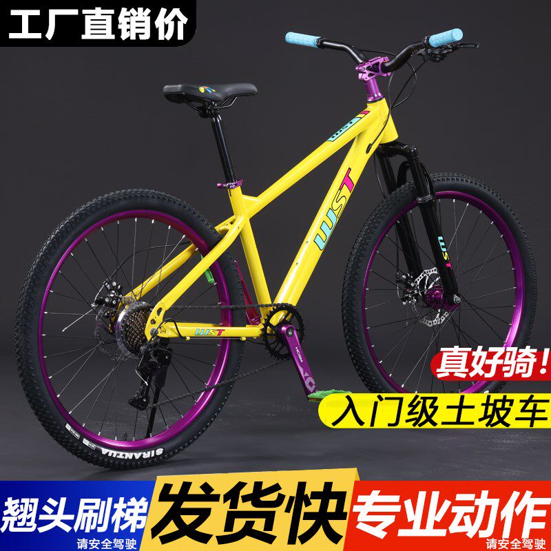 山地车土坡车碟刹自行车炸街越野变速动作带响刷梯街青少年120响