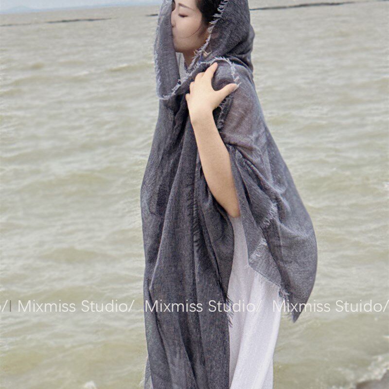 MIXMISS【沙丘废土风】文艺清冷薄披肩西北埃及沙W漠旅游披肩头巾