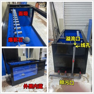 新型外黑内蓝观赏锦鲤鱼缸水循环侧过滤系统庭院阳台大型养殖鱼池