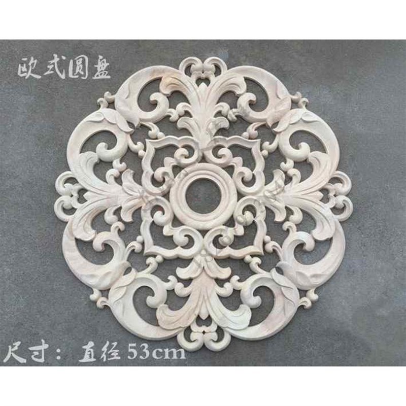 【折扣店】实木家具贴花 欧式圆盘 柜子柜门装饰门花欧式木雕花片