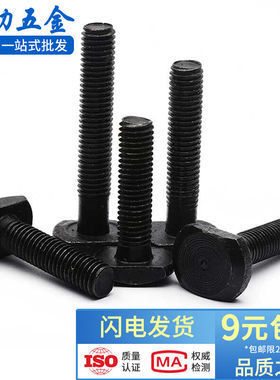 劲功M12M16M208.8级t型螺栓发黑t型螺丝t形螺栓杆槽用模具压板螺