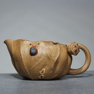 宜兴原矿紫砂公杯小号分茶器段泥茶漏茶海茶滤茶具直口公道杯