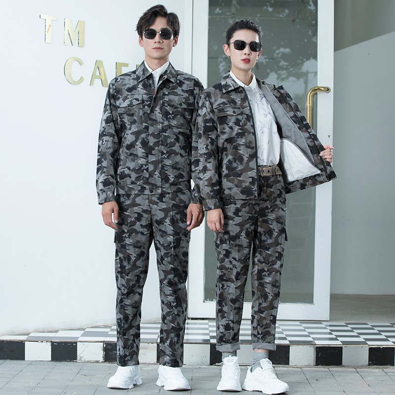 长袖工作服套装男j耐磨春秋冬季工人工地电焊工装劳保服迷彩工作