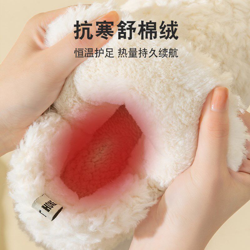 棉拖鞋女士冬季2024新款保暖外穿厚底室内家居防滑月子鞋棉鞋包跟