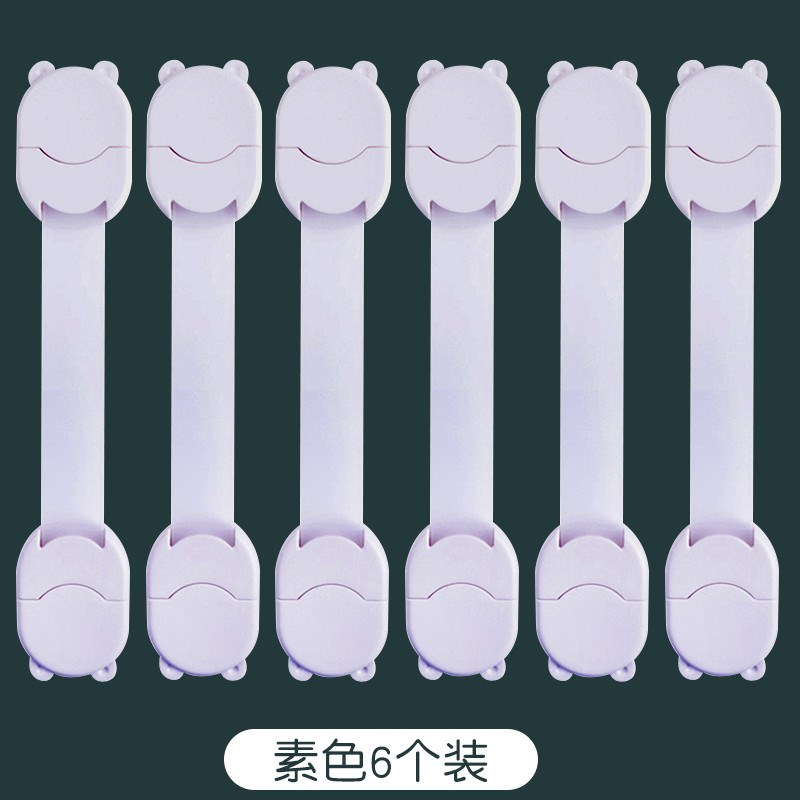 儿童卡通安全锁多功能锁扣柜门抽屉锁无痕胶带宝宝双扣按钮锁新款