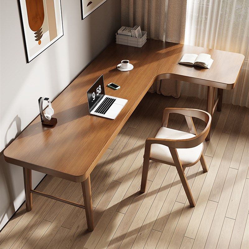 全实木转角书桌7字型电脑桌靠墙卧室定制l型学习桌书房拐角办公桌,住宅家具,转角桌,淘宝优惠券,粉丝福利购,淘宝优惠卷