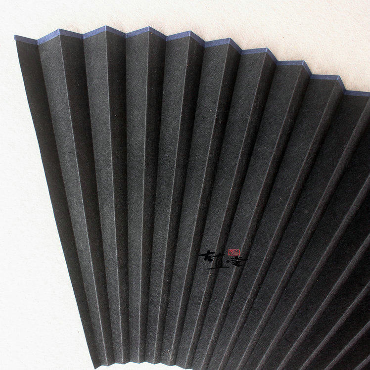 苏州工艺扇面折扇用9寸95扇骨黑色蓝色真金空白扇面白墨金粉小楷