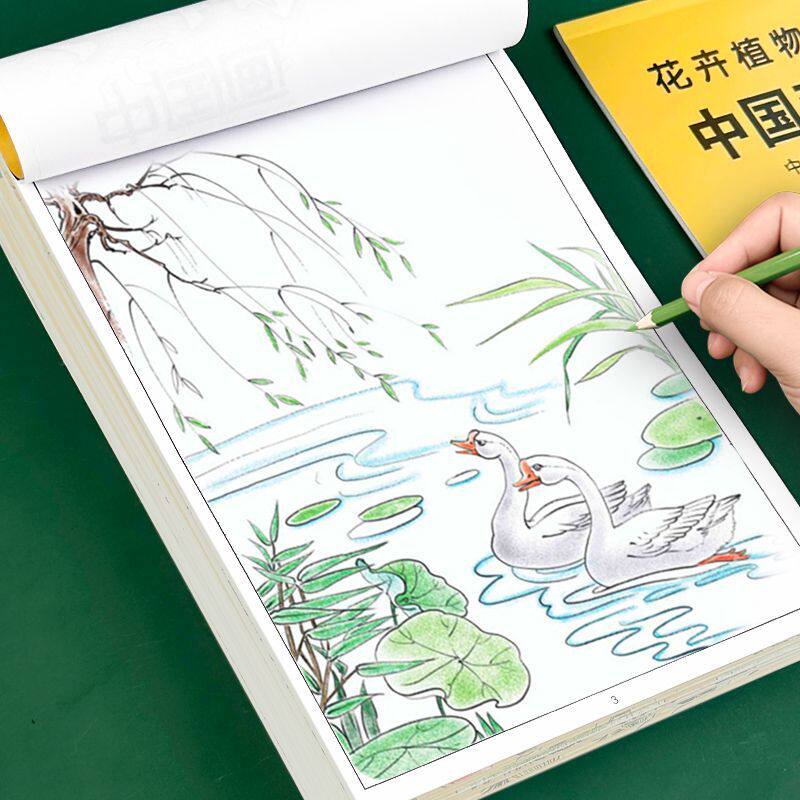 初学者中国画白描临摹画册工笔画