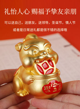 招财铜貔貅桌面装饰品办公室聚宝盆新居乔迁开业送礼摆件客厅玄关