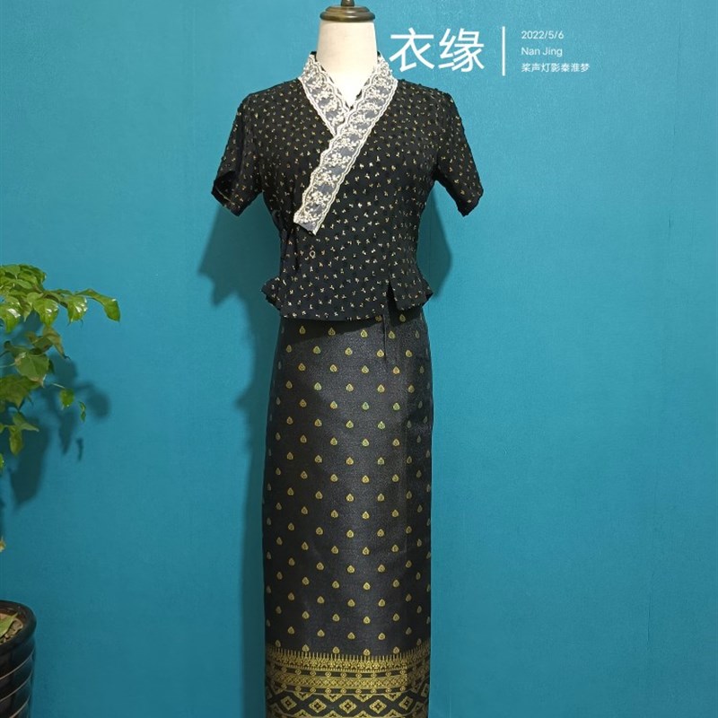 傣族服装夏款女筒裙套p装女生活装漂亮傣装气质款工作装舞台服